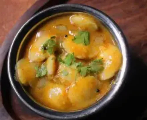 Ghee Mini Idly in Sambar